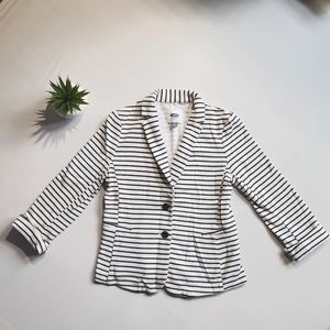 Old Navy Women's Size Medium Black & White Striped Blazer
